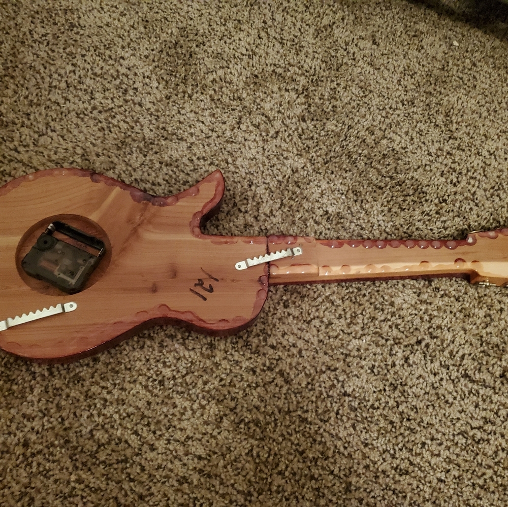 Custom Made Guitar Clock - Picture 2 of 2